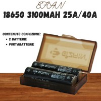 2 Batterie EFAN 18650 3100Mah