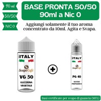 Base pronta 90ml 50/50 Senza Nicotina - SvapoCafè