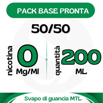 Pack Base neutra 50/50 200ml Senza Nicotina