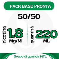 Base Neutra 50/50 220ml Nicotina 1.8 mg/ml