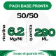 Pack Base neutra 50/50 290ml 6.2mg/ml di Nicotina