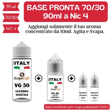 Base neutra 70/30 90ml Nicotina 4mg/ml