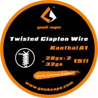 WIRE CLAPTON KANTHAL A1 28GA*2(TWISTED)+32GA (5 M) - GEEK VAPE
